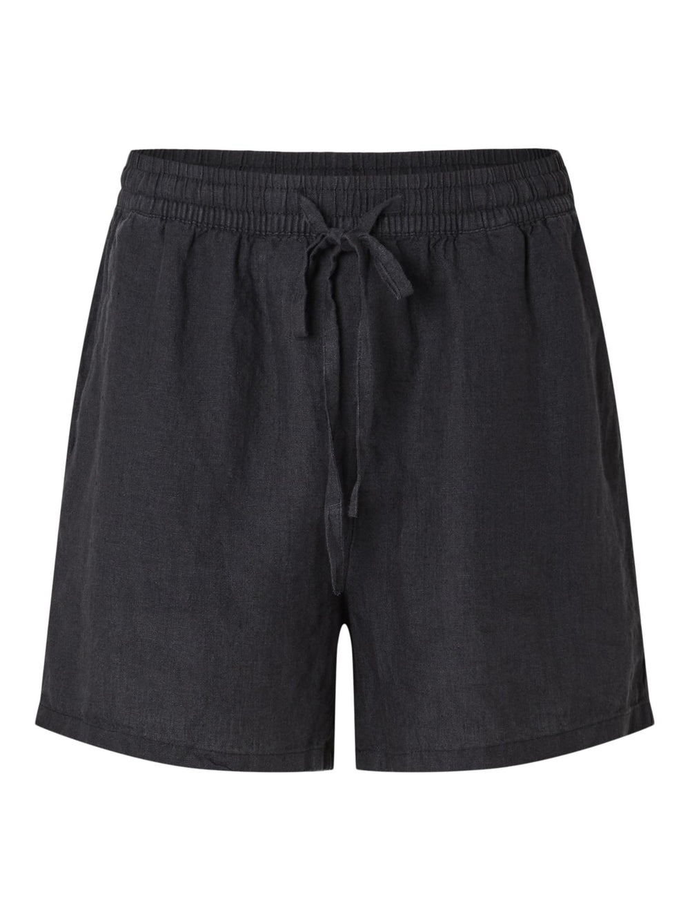 SLFLINNIE Black Linen Shorts