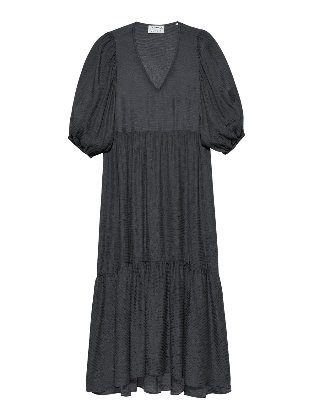 Dark Grey Tiered Maxi Dress