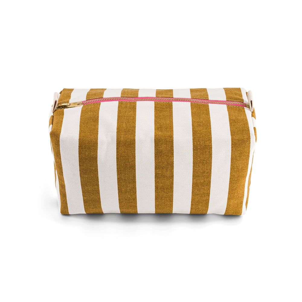 VIC Caramel Stripe Print Toilet Bag
