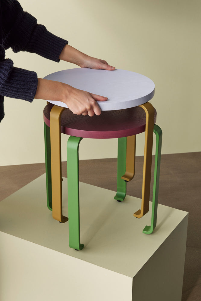 
                  
                    Lavender Khaki Smile Stool
                  
                