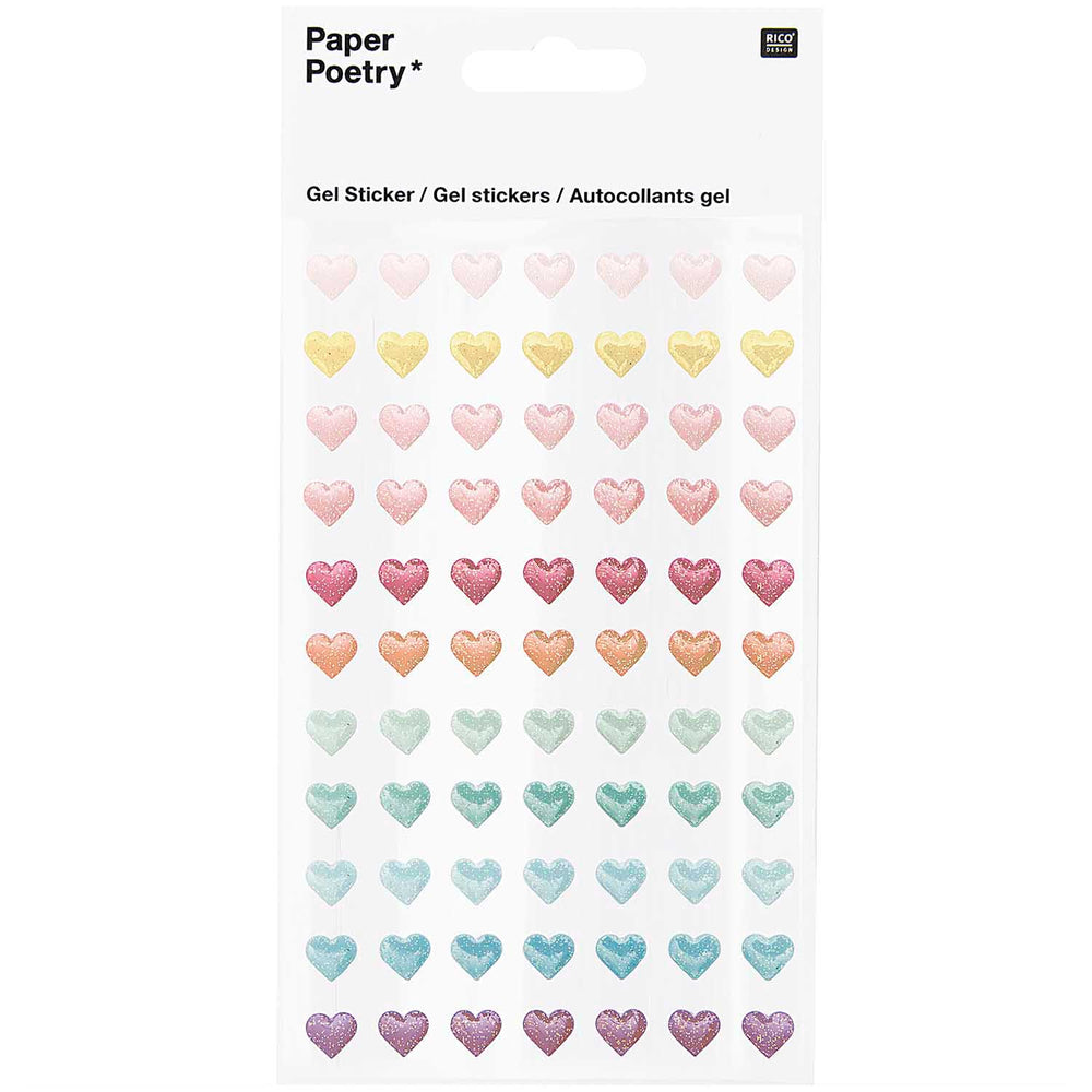 Gel Hearts Sticker