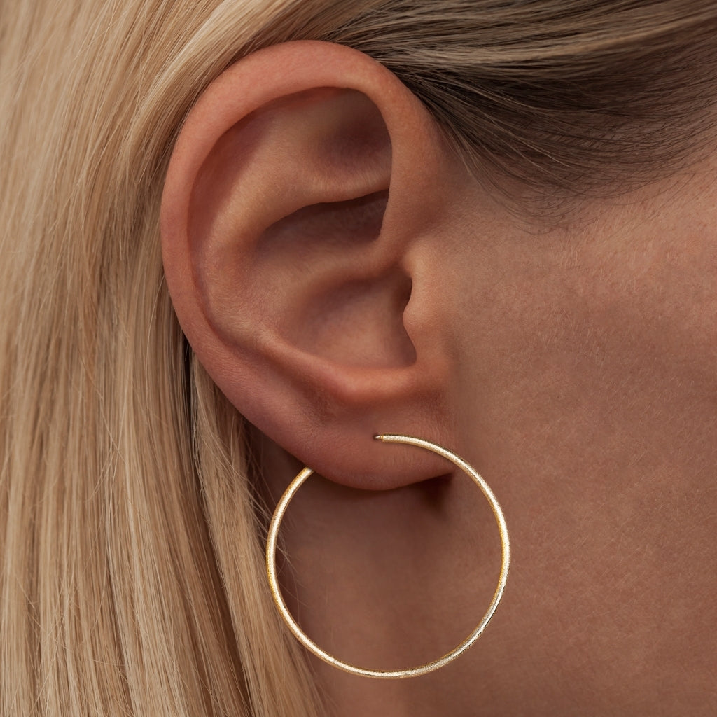 
                  
                    Large Gold Plated Non Hoops Earring Set Of 2
                  
                