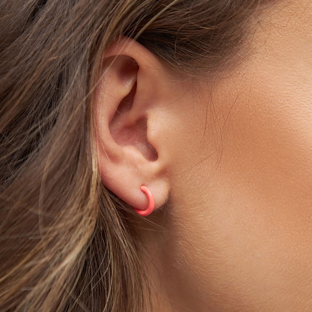 
                  
                    Coral Color Hoop Earring
                  
                