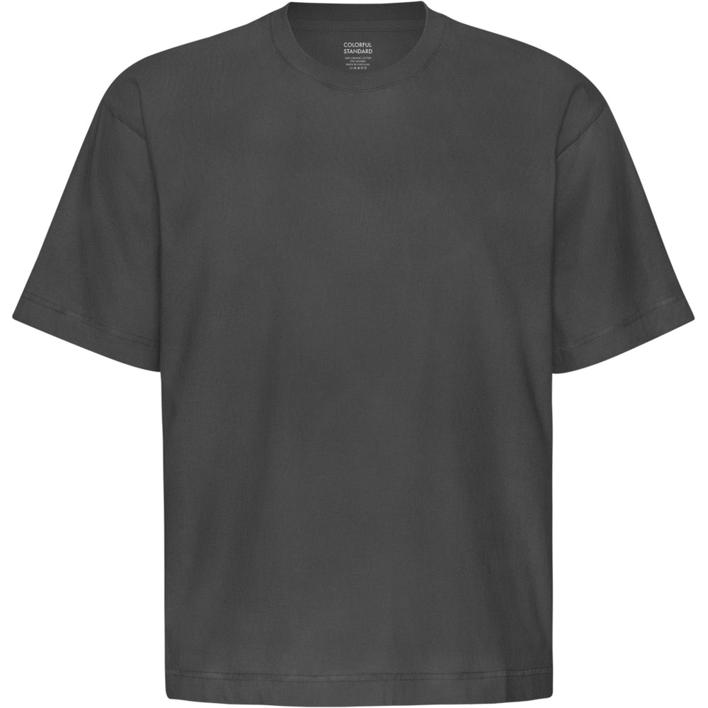 Übergroßes T-Shirt aus Bio-Baumwolle in verblichenem Schwarz