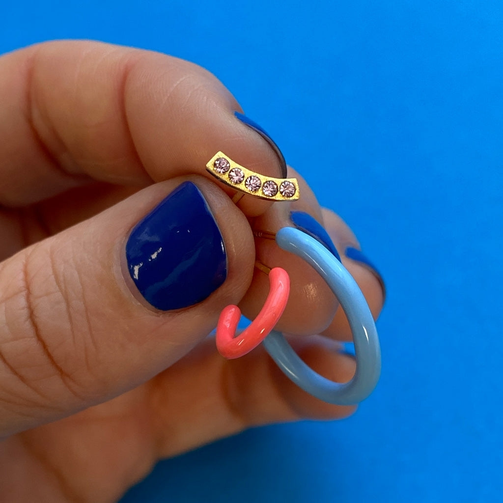 
                  
                    Coral Color Hoop Earring
                  
                