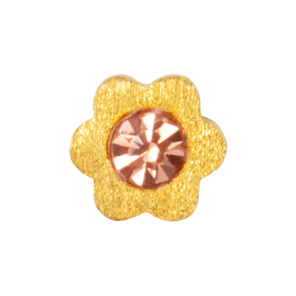 
                  
                    Peach Gold Plated Blomst Earring
                  
                