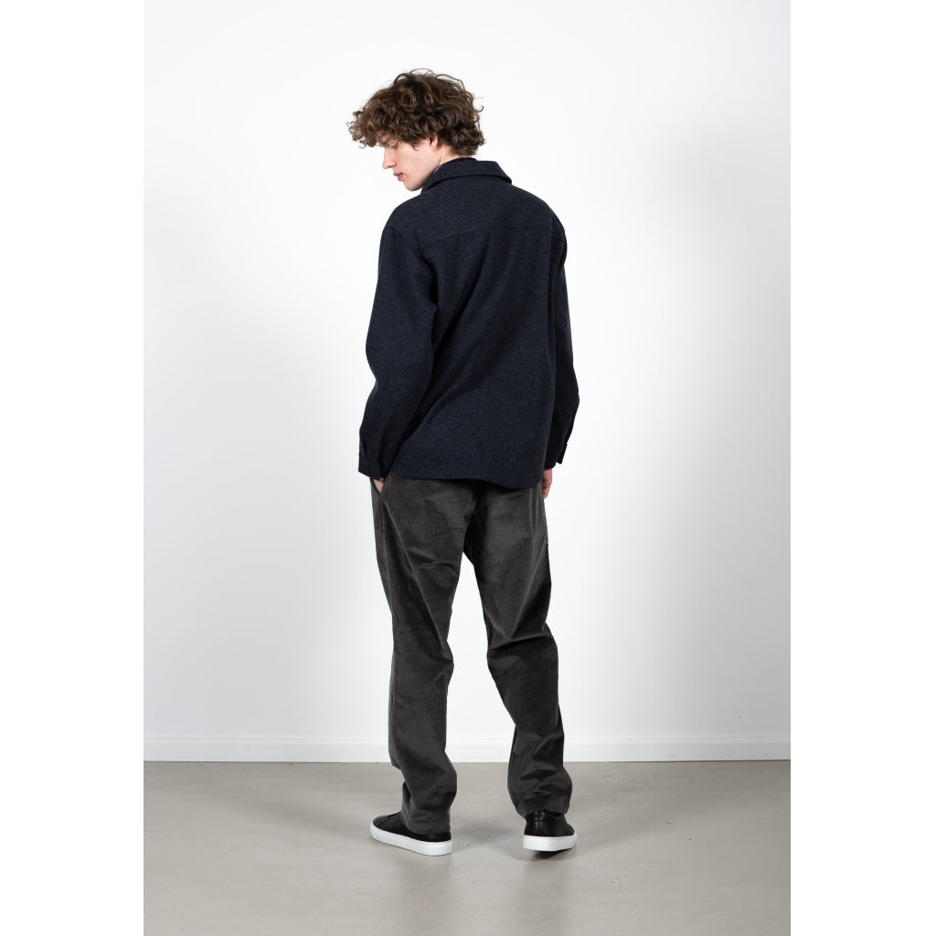 
                  
                    DEAN Dark Navy Melange Bonded Over Shirt
                  
                