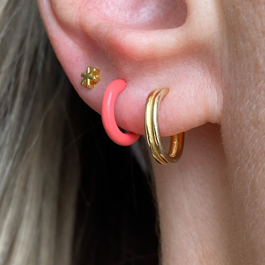 
                  
                    Coral Color Hoop Earring
                  
                