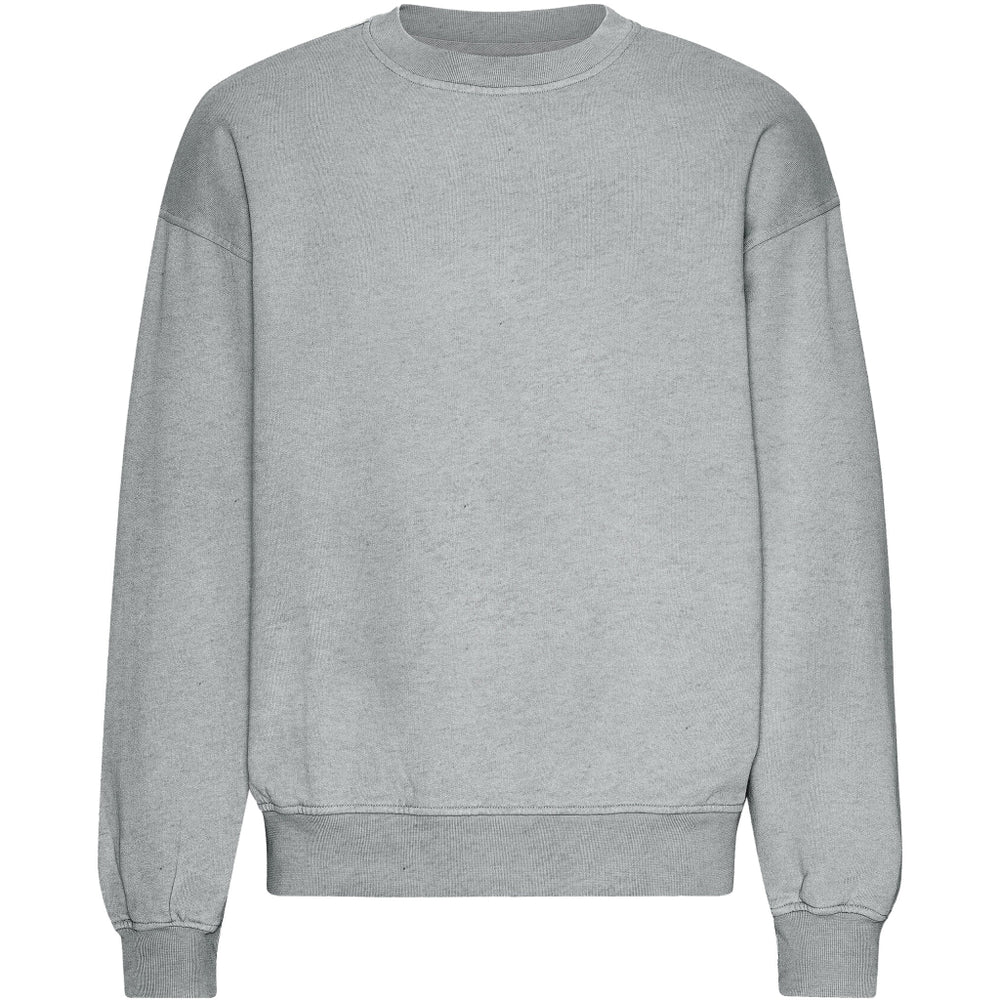 Heather Grey Organic Oversized Crew Jumper