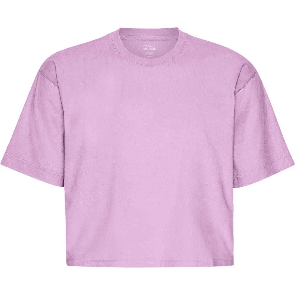 Kurzes, kastiges Bio-T-Shirt mit Kirschblüten-Print