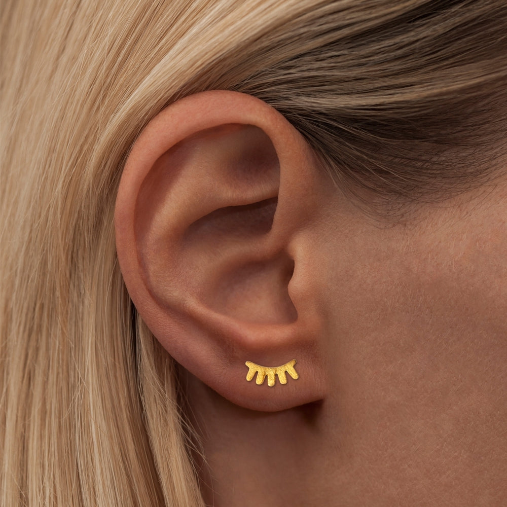 
                  
                    Gold Plated Brushed Blink Earring
                  
                