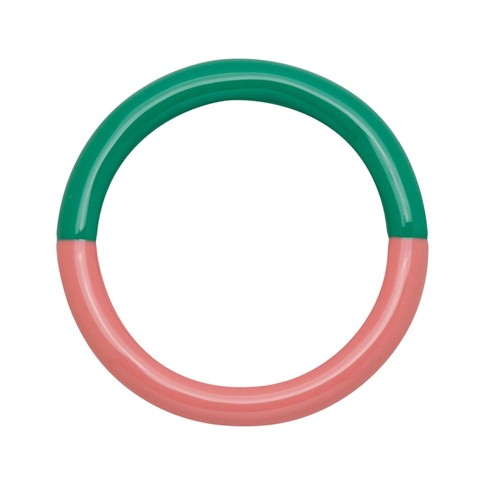 Light Green Burnt Coral Double Color Ring