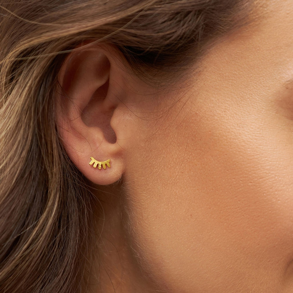 
                  
                    Gold Plated Brushed Blink Earring
                  
                