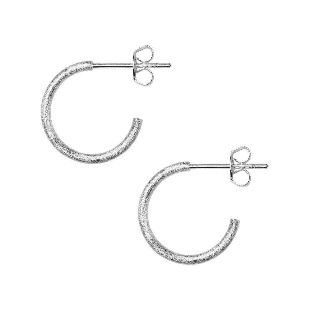 Small Silver Non Hoops Earring Set Of 2