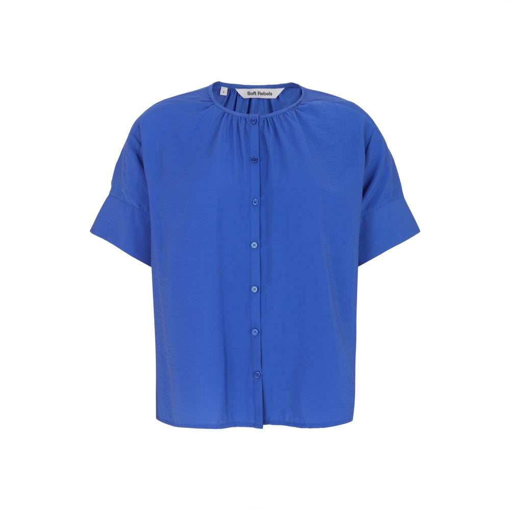 SRDONNA Dazzling Blue Blouse