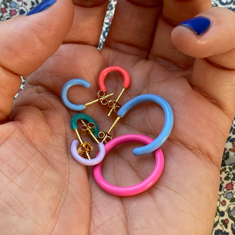 
                  
                    Coral Color Hoop Earring
                  
                