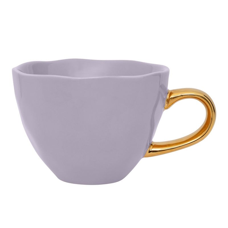 Lila Guten Morgen Cappuccino Tasse