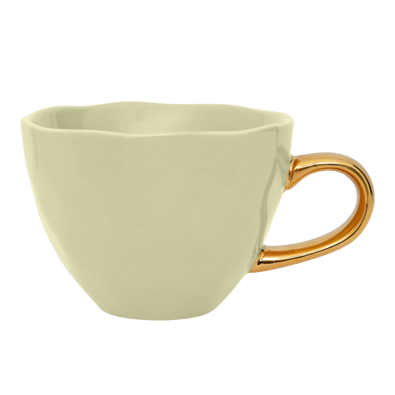 Pale Green Good Morning Cappuccino Mug