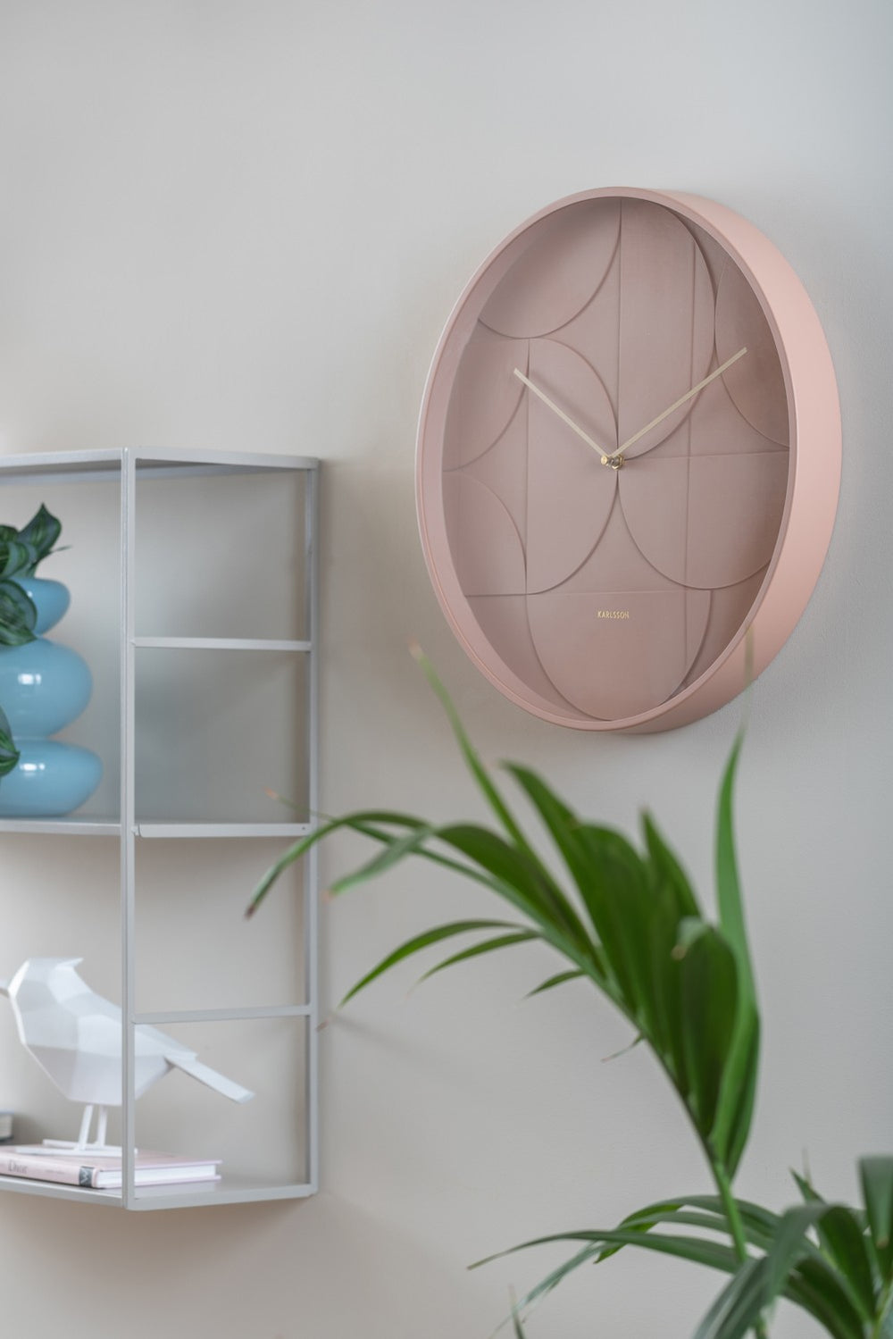 ECHELON Faded Pink Circular Wall Clock