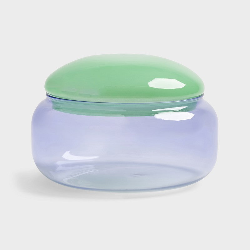 Fliederfarbenes Puffy-Glas
