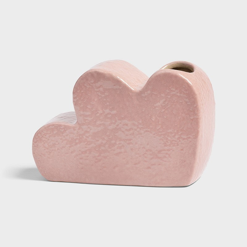Vase aus rosa Ton
