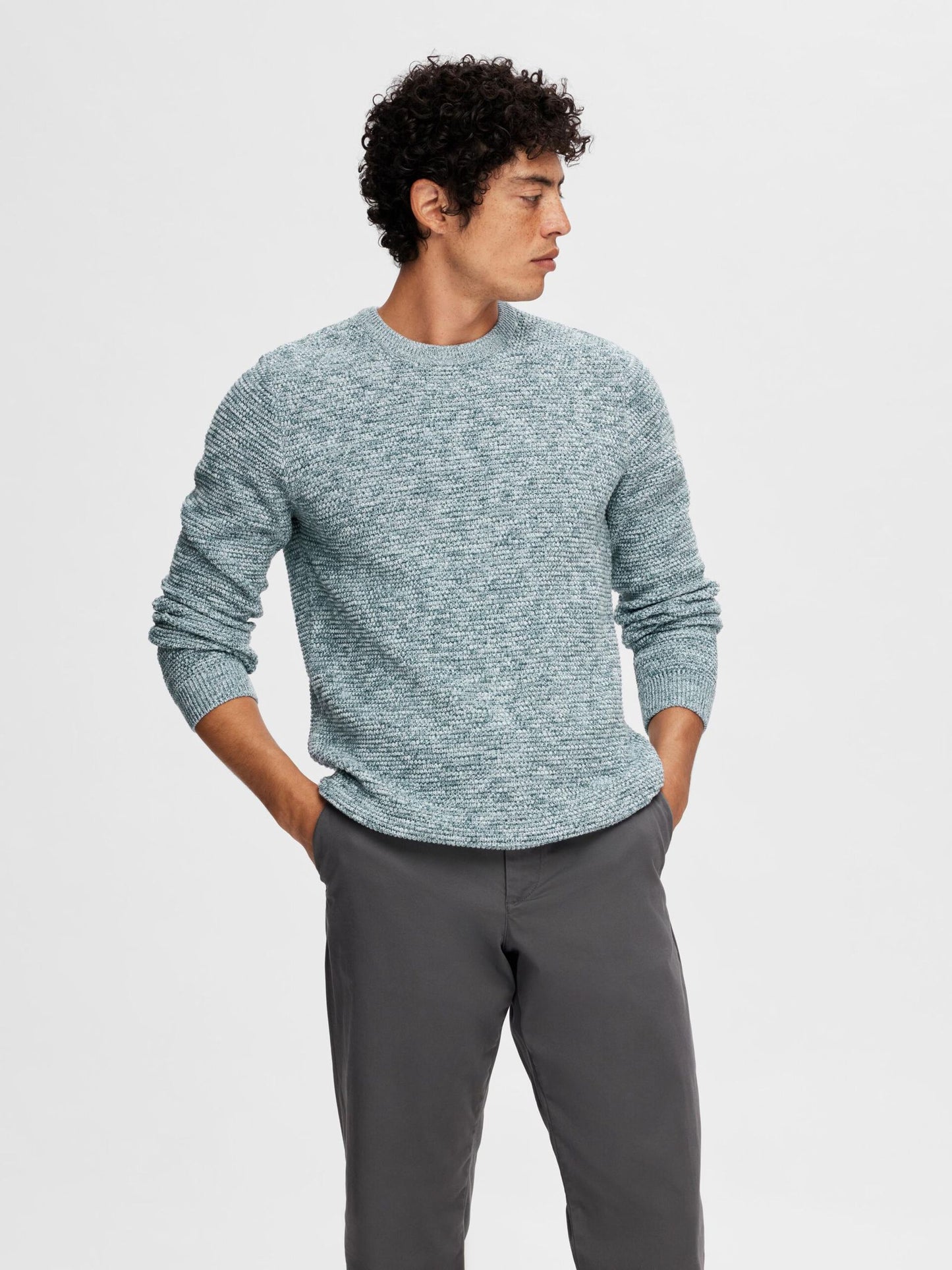 
                  
                    SLHVINCE Cashmere Blue Bering Sea Twist Jumper
                  
                