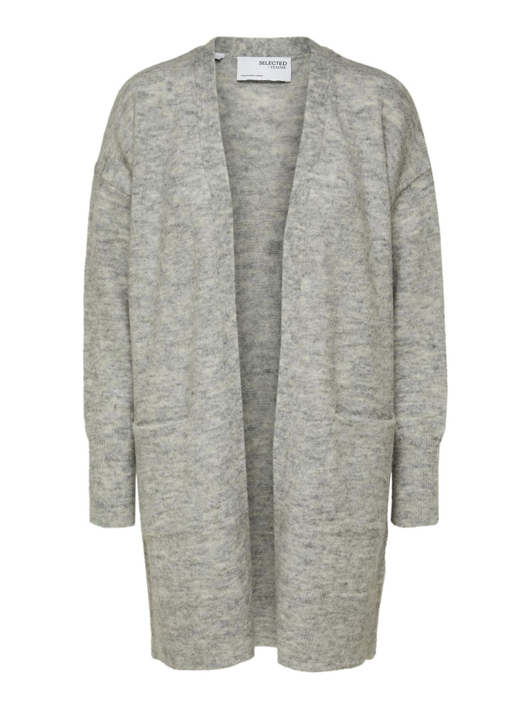 
                  
                    SLFLULU Light Grey Melange Knit Long Cardigan
                  
                