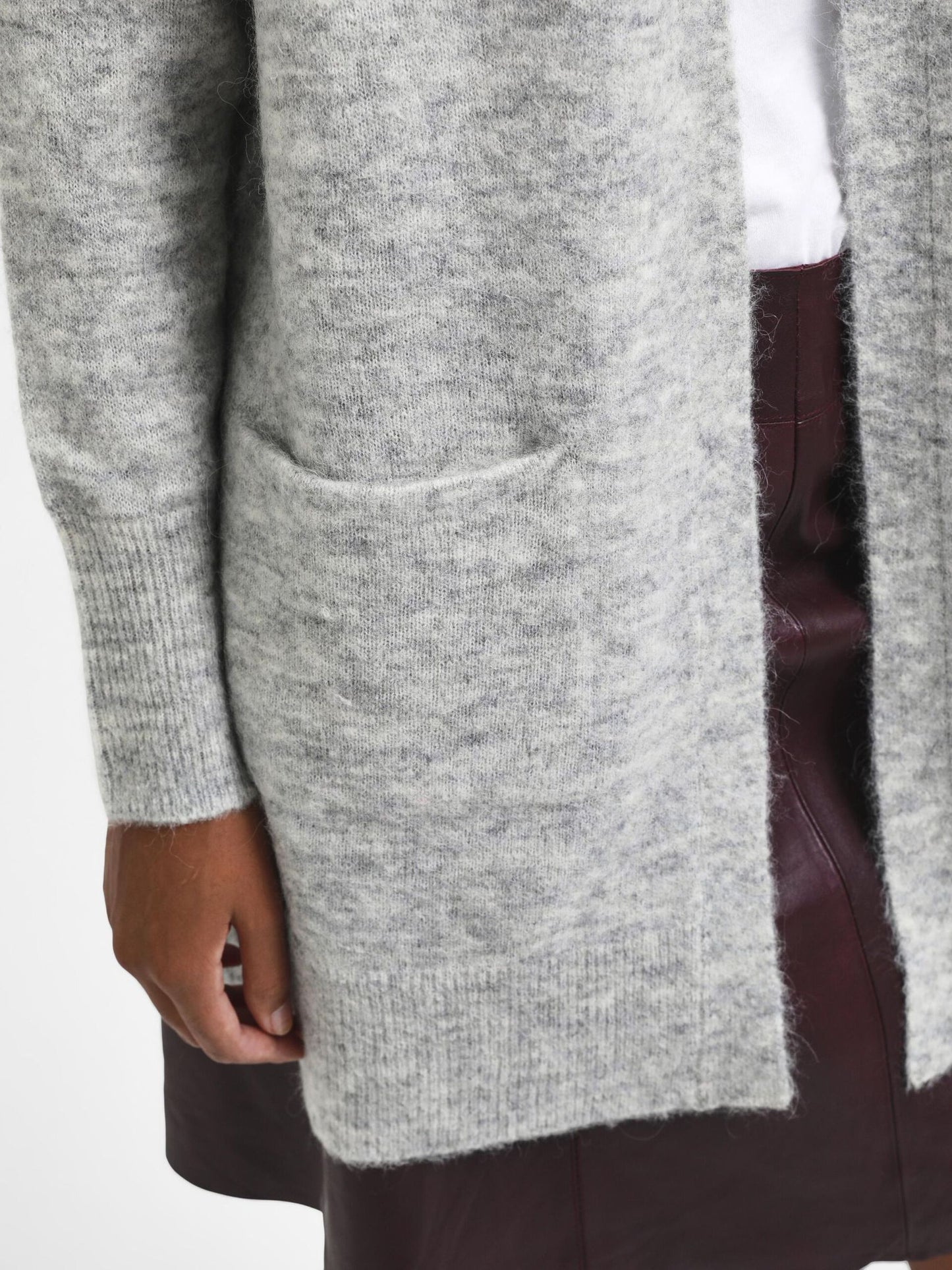 
                  
                    SLFLULU Light Grey Melange Knit Long Cardigan
                  
                