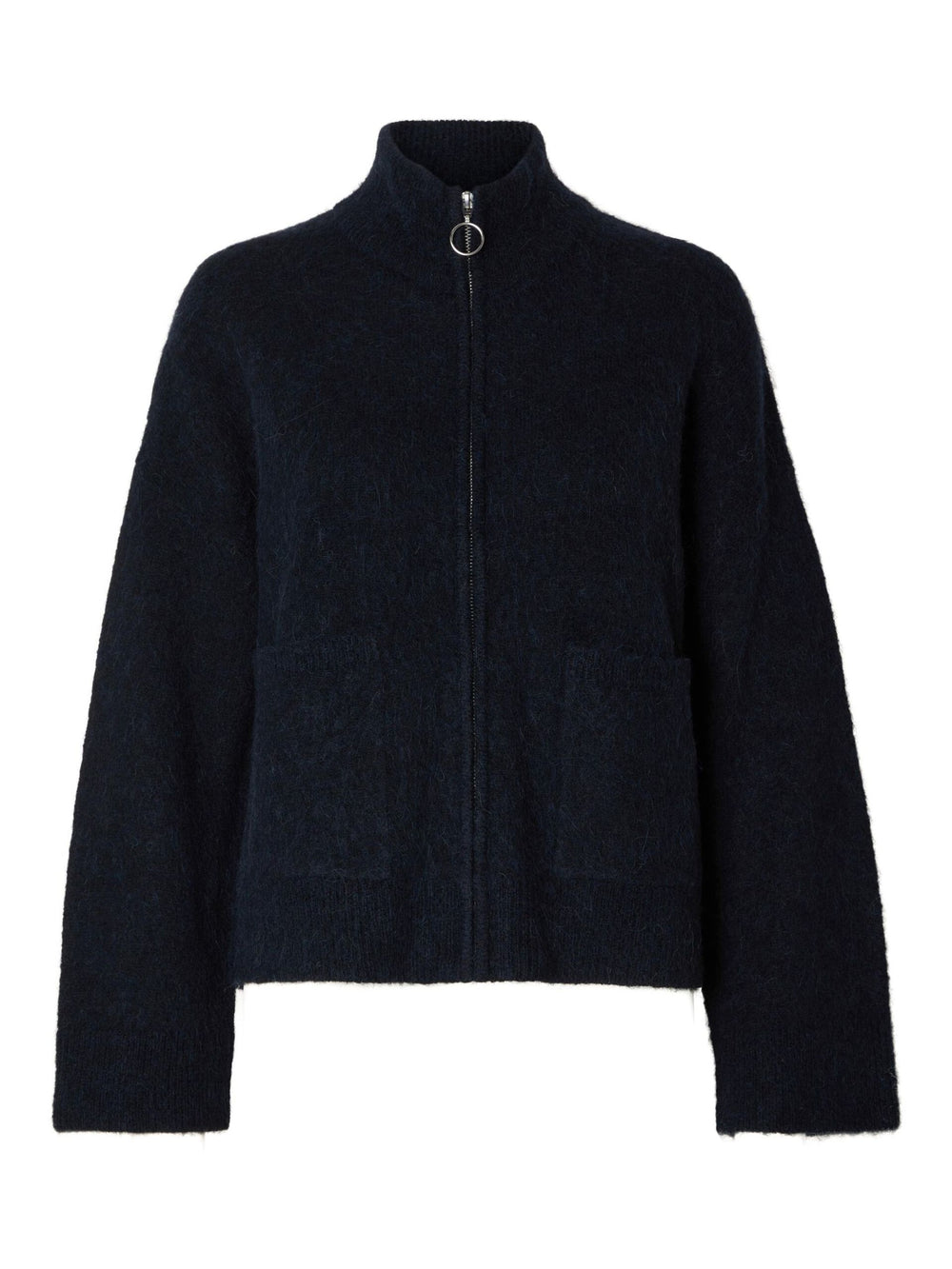 SLFSIA Dark Sapphire Melange Zipper Cardigan