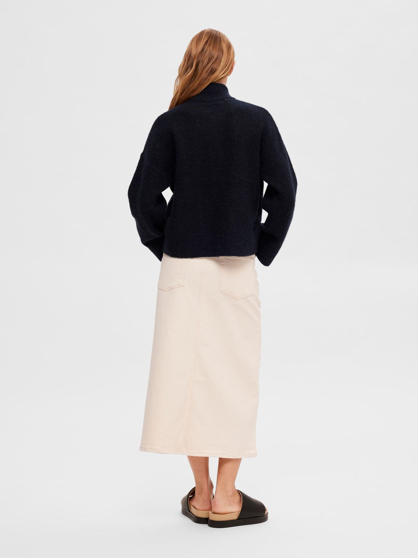 
                  
                    SLFSIA Dark Sapphire Melange Zipper Cardigan
                  
                