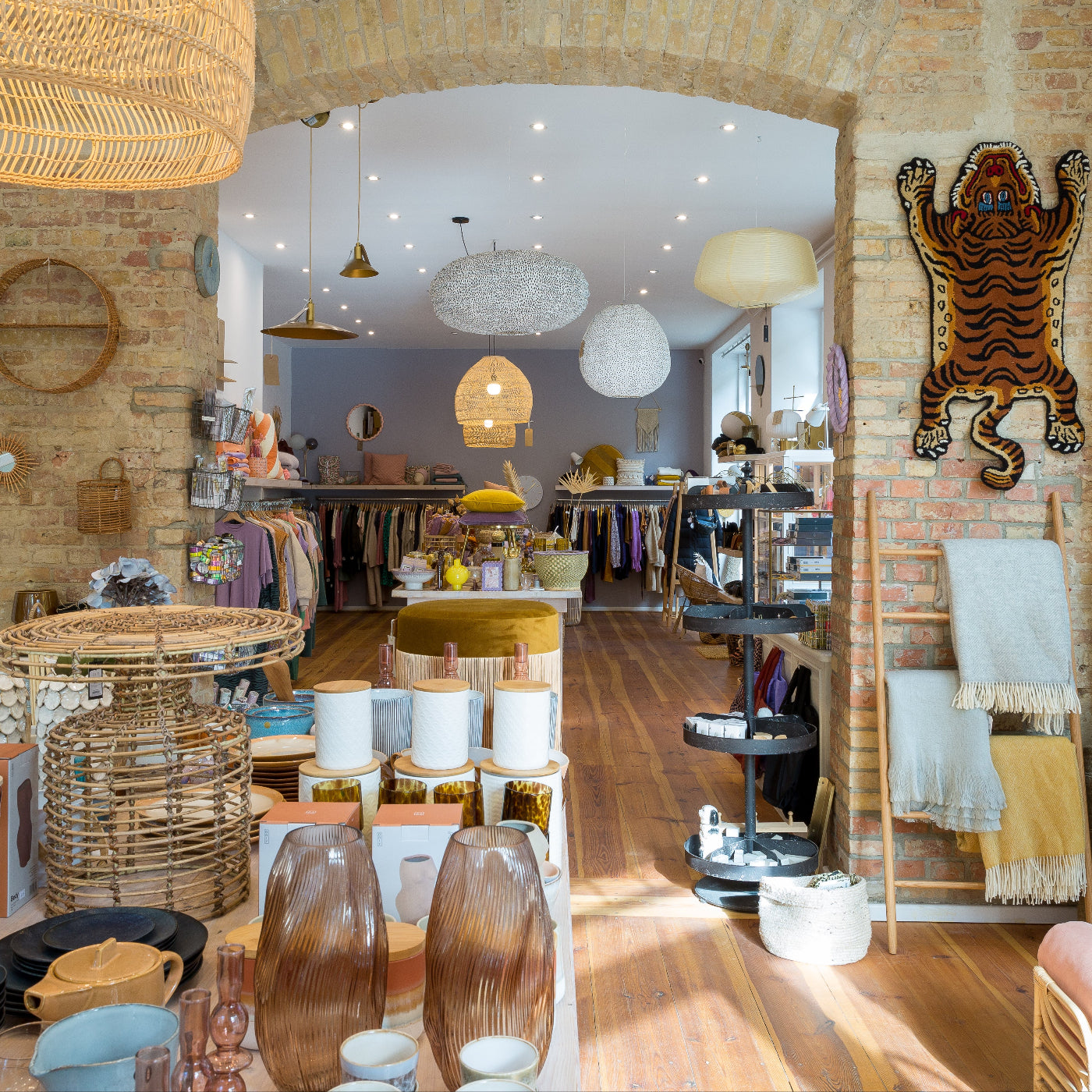 Interior of a store with various home decor items on display.