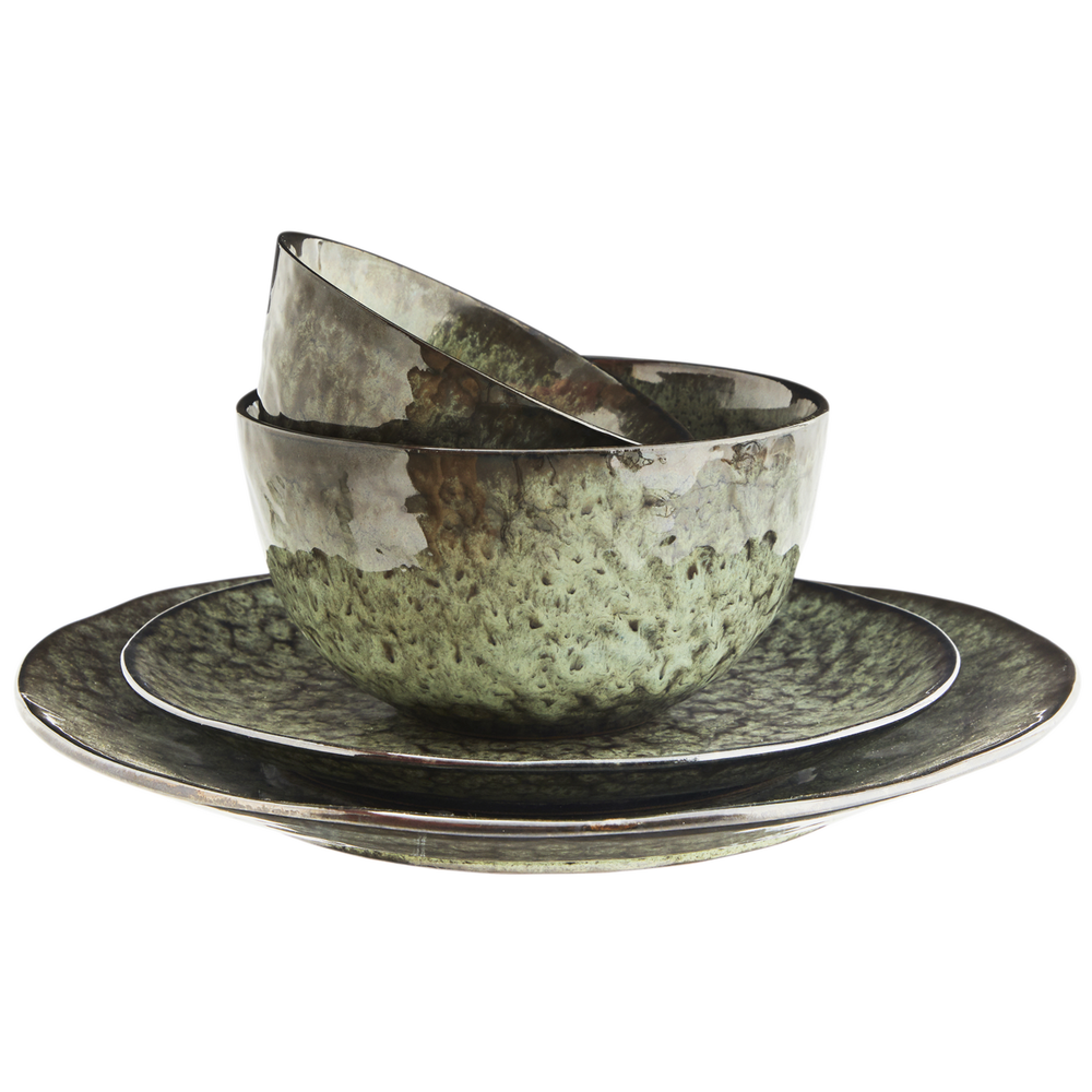 
                  
                    Light Green Brown Stoneware Bowl
                  
                