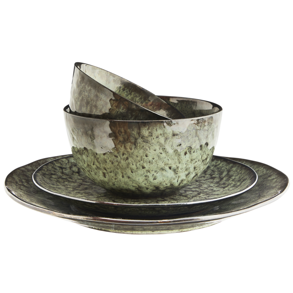 
                  
                    Light Green Brown Stoneware Bowl
                  
                