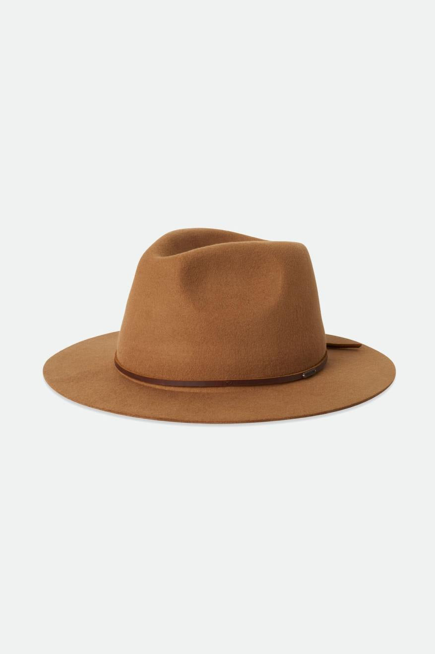 
                  
                    WESLEY Golden Brown Packable Fedora Hat
                  
                