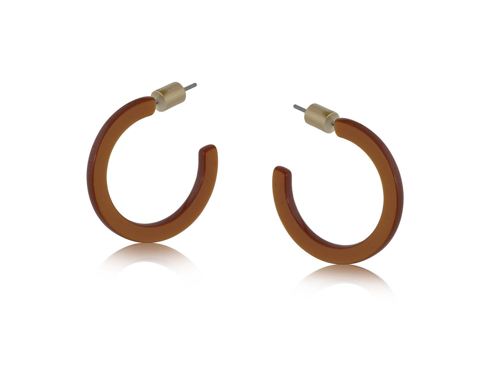 Chocolate Tiny Hoop Earrings