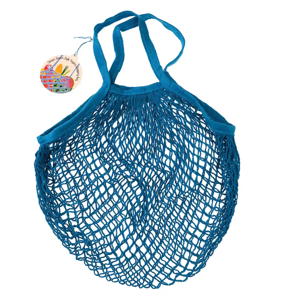 Greek Blue Cotton Net Bag