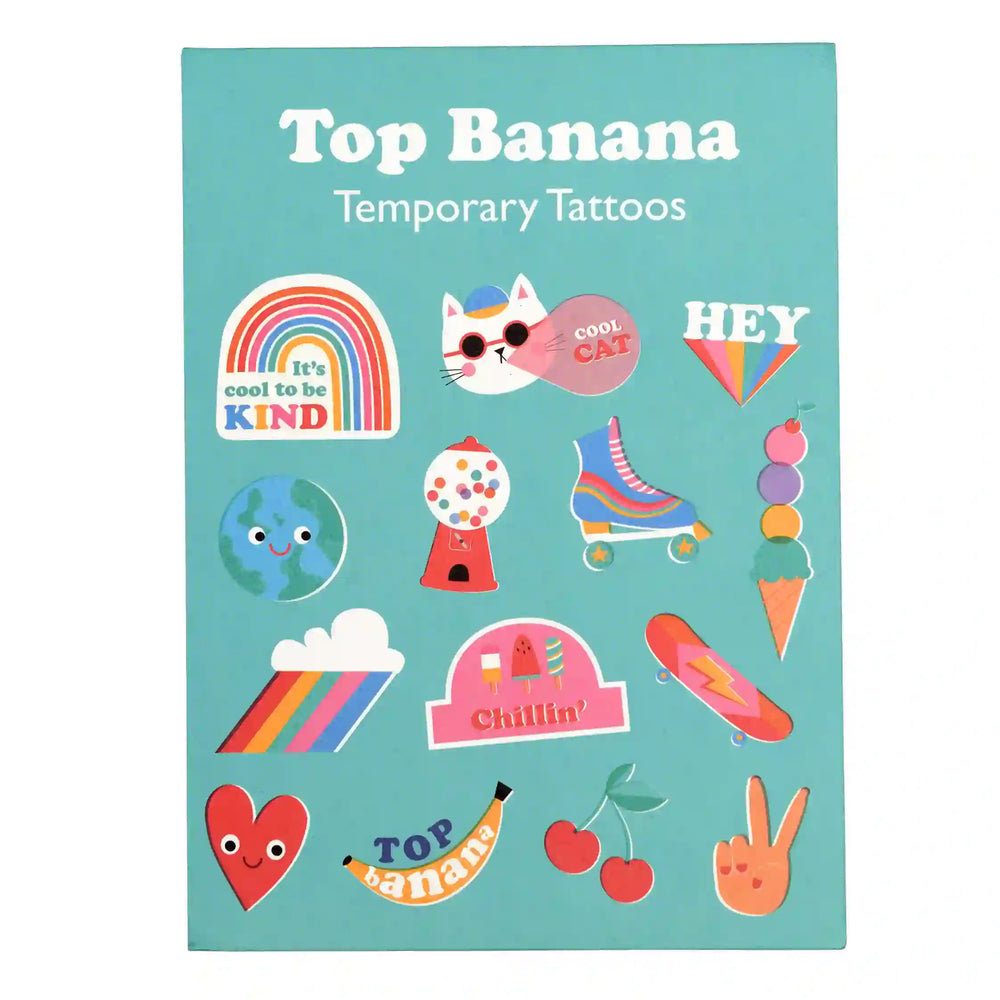 Top Banana Temporary Tattoo Set