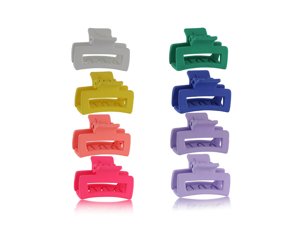 Electric Multicolour Mini Bulldog Hairclip Set