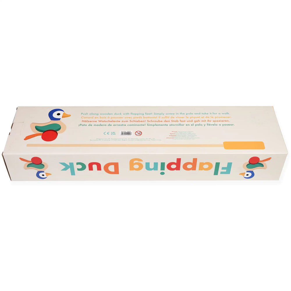 
                  
                    Wooden Push Along Flapping Duck Toy
                  
                