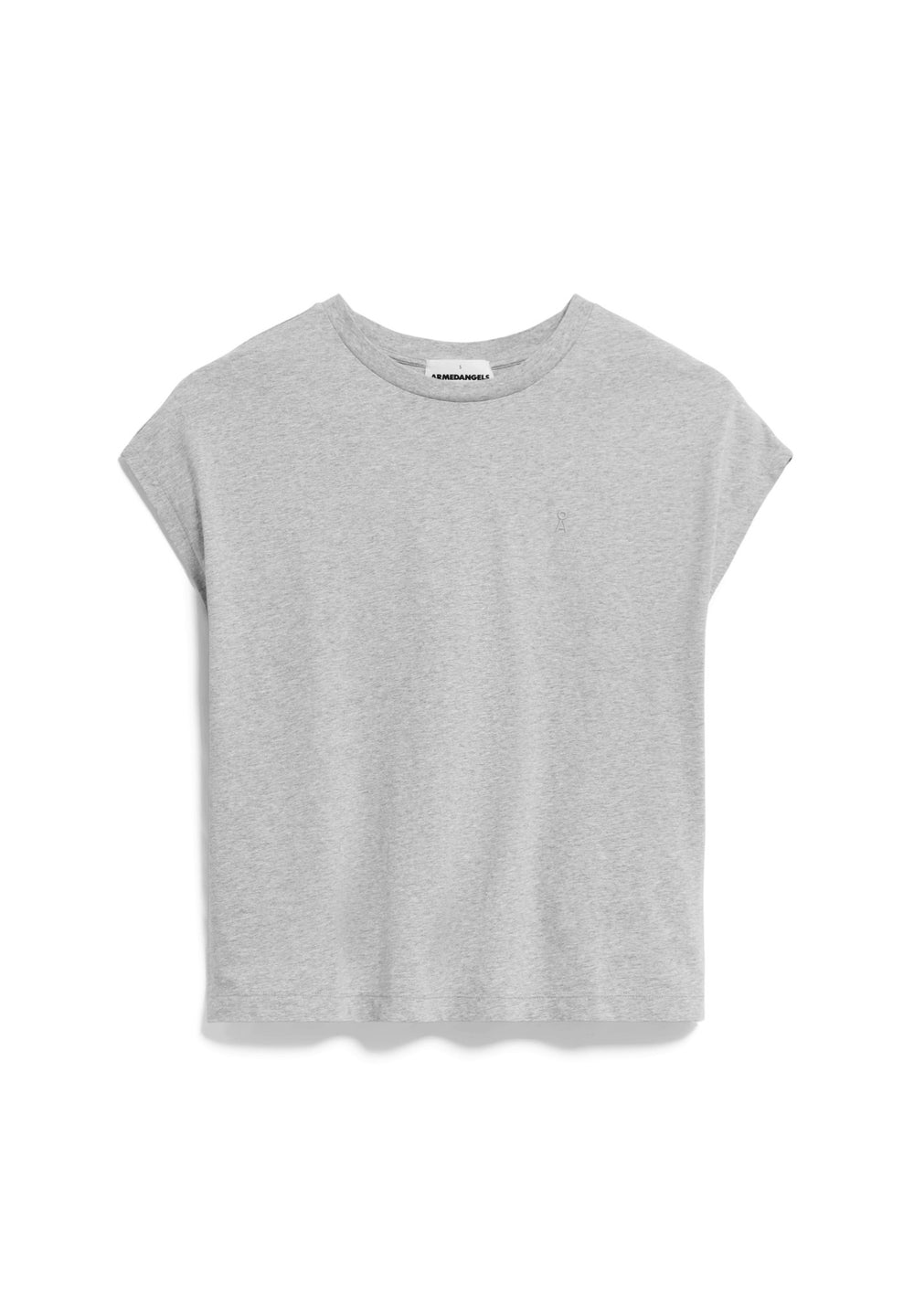 INAARA Grey Melange Loose Fit T-Shirt