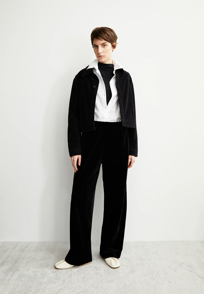 
                  
                    VATINAA Black Velvet Trousers
                  
                