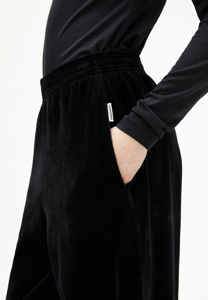 
                  
                    VATINAA Black Velvet Trousers
                  
                