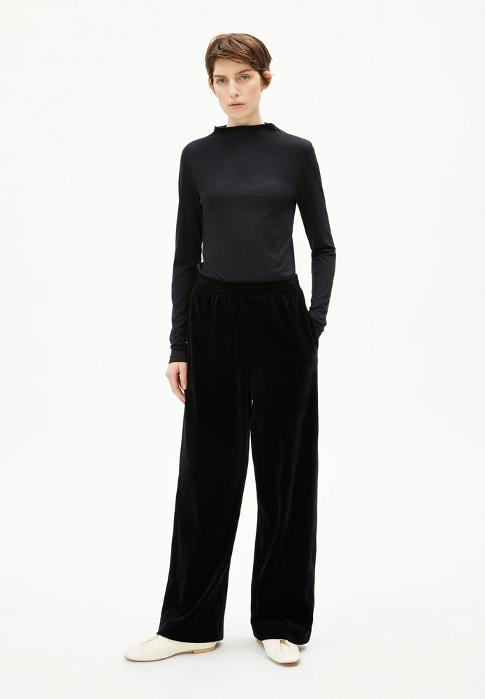 
                  
                    VATINAA Black Velvet Trousers
                  
                