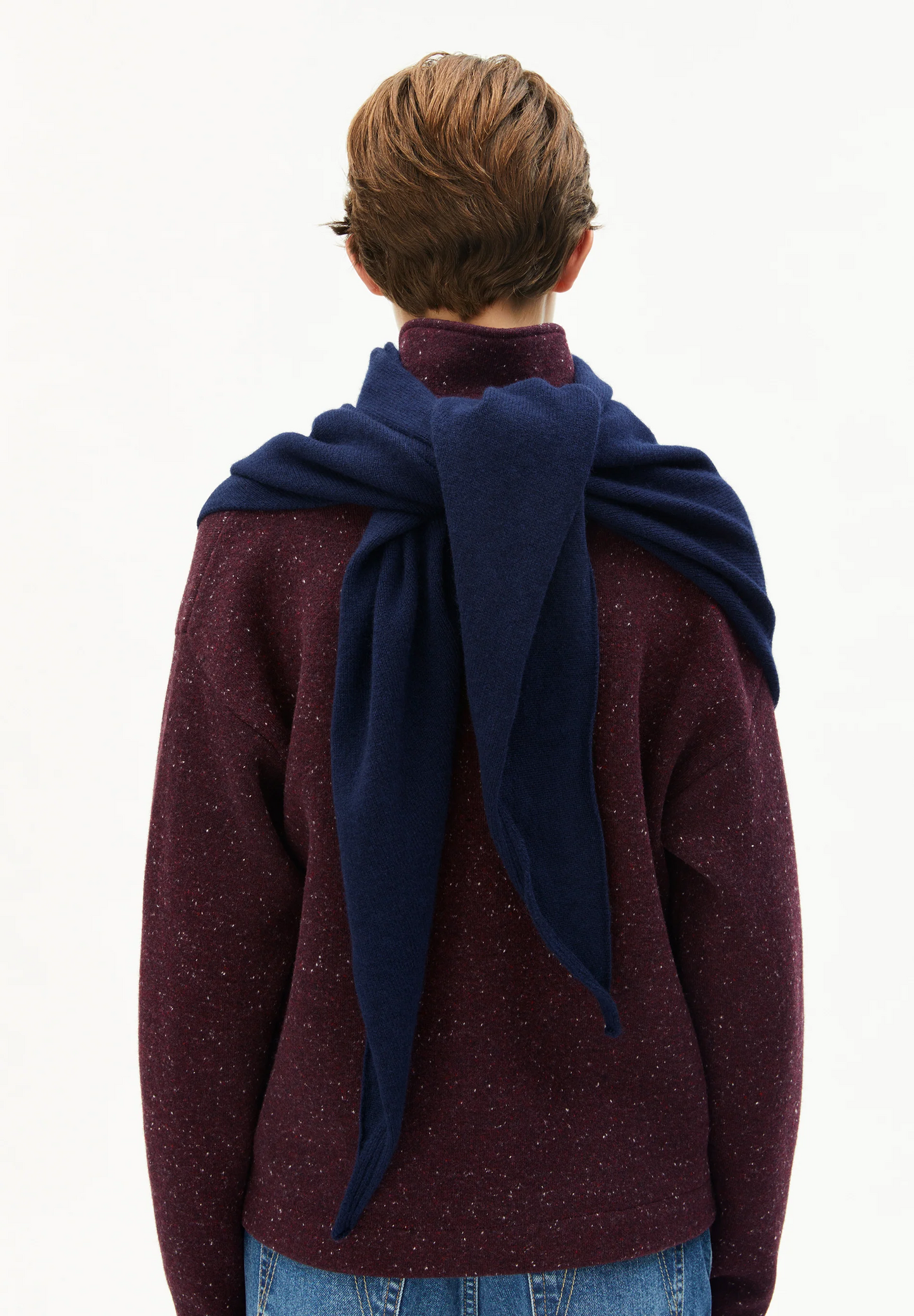 
                  
                    BRYANAA Tinted Navy Triangle Scarf
                  
                