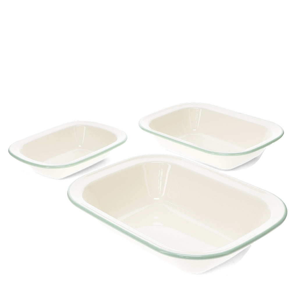 
                  
                    Emailliertes Pistazien-Kuchenform-Set, 3 Stück
                  
                