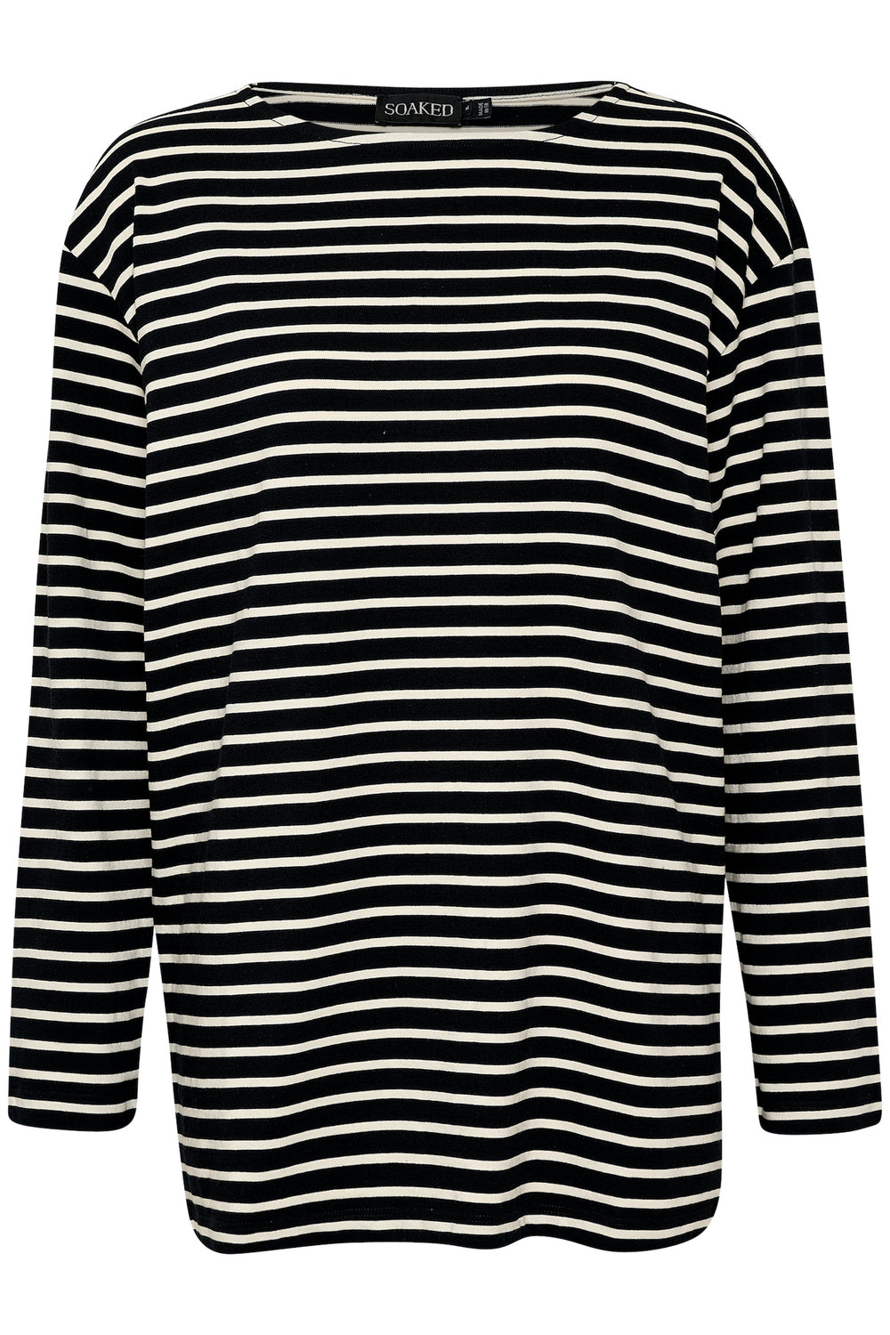 SLNEO Black W White Stripe  Oversize Long Sleeve