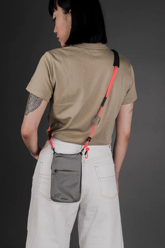 
                  
                    Moss Papery Sacoche Phone Bag With Beige Melange Rope Strap
                  
                