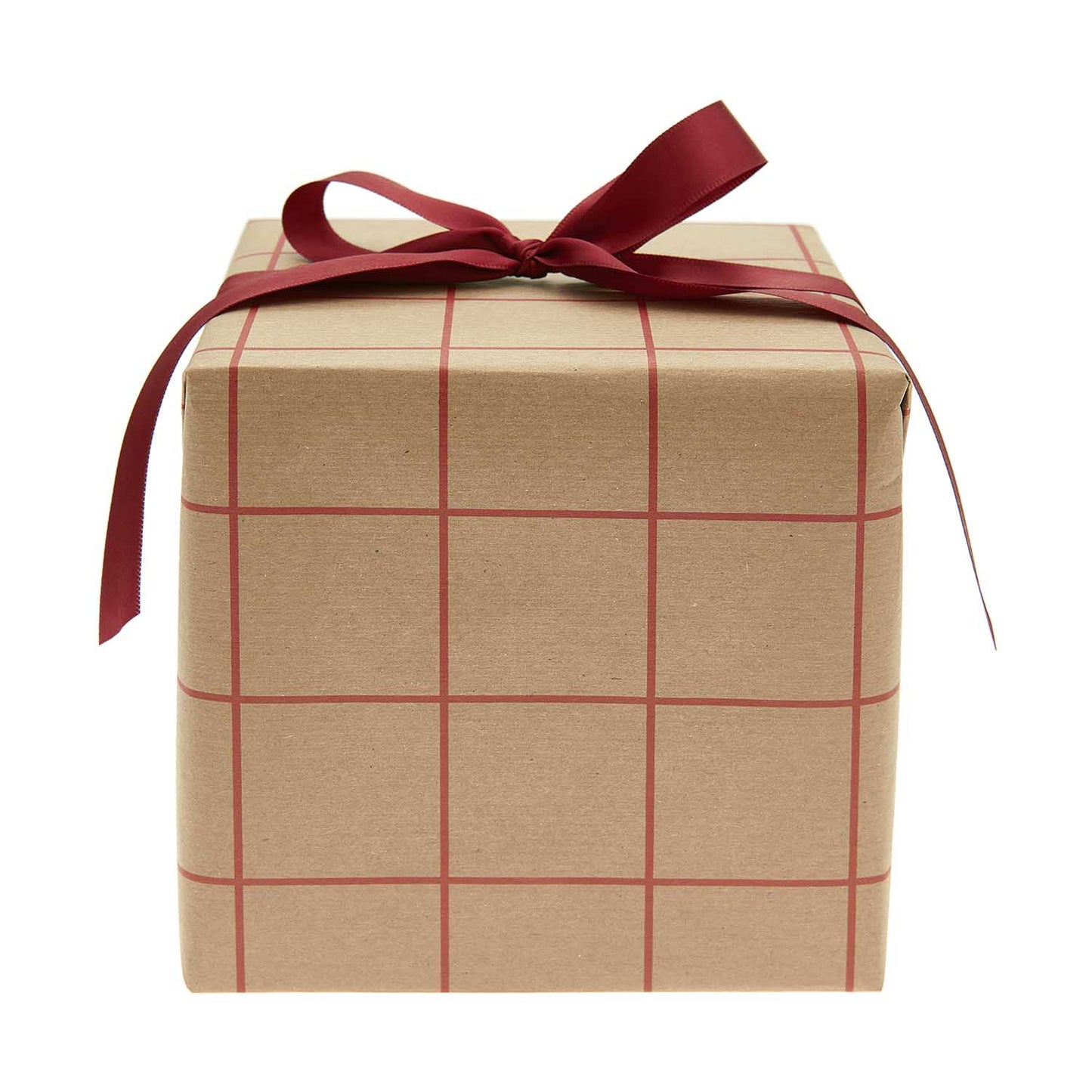 
                  
                    Geschenkpapier mit rotem Gittermuster
                  
                