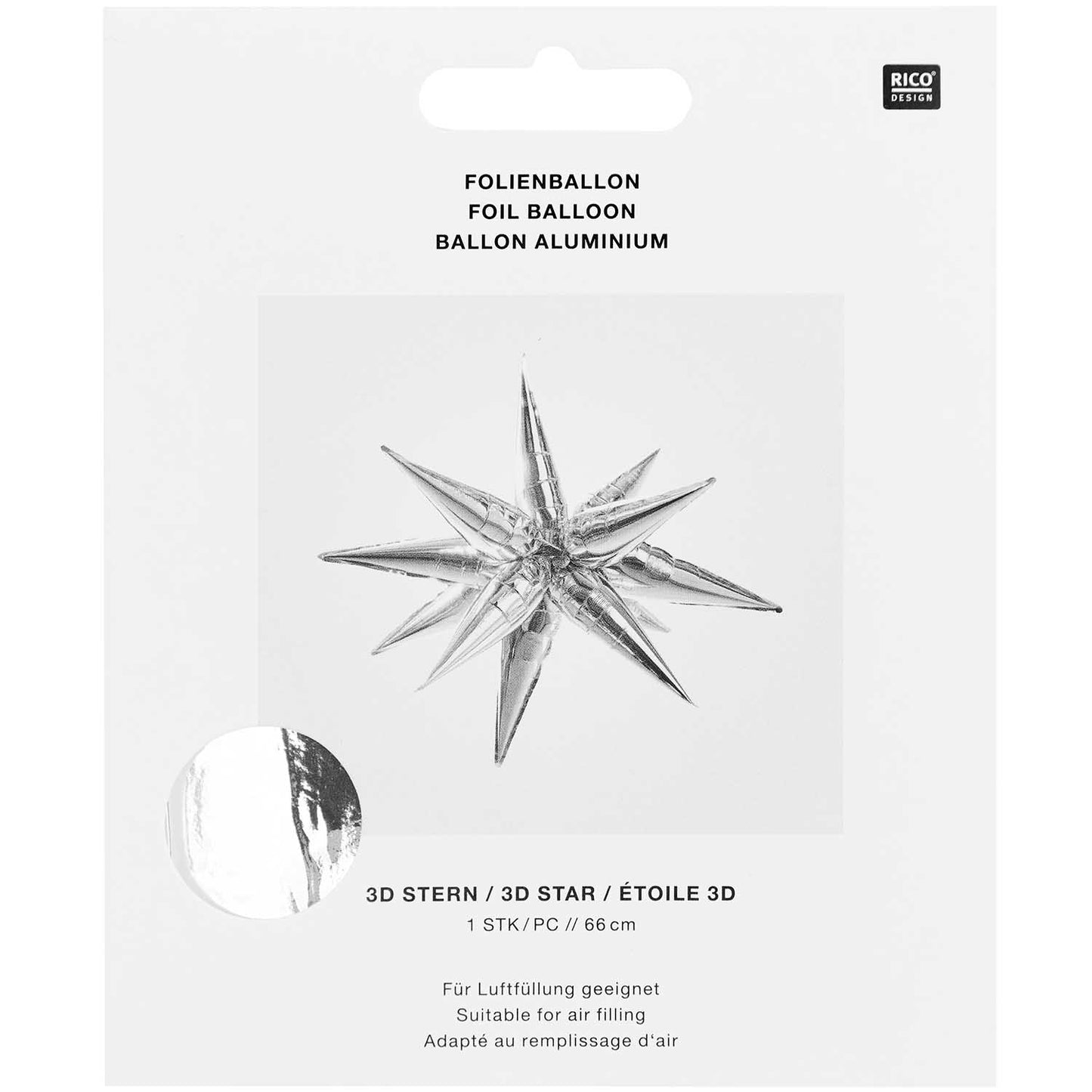 
                  
                    Small Silver 3D Star Foil Balloon
                  
                