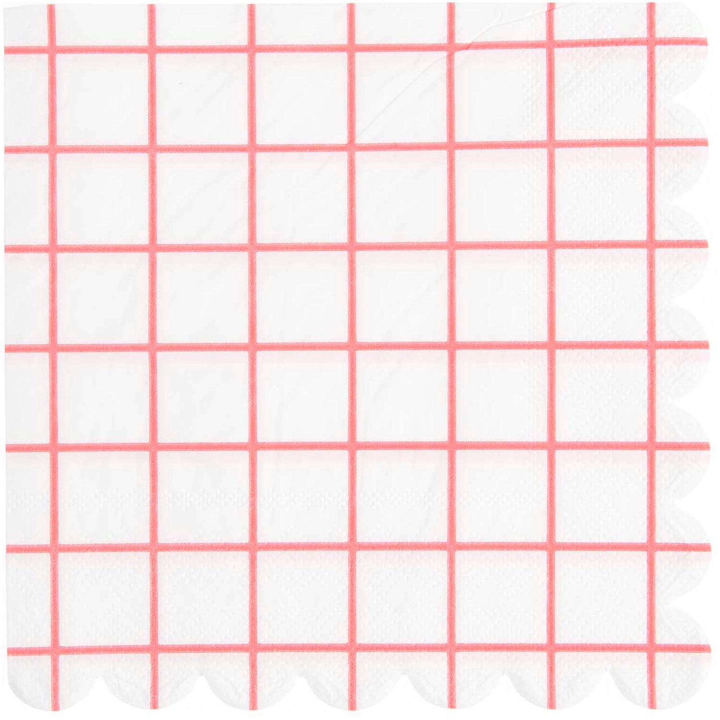 
                  
                    White Neon Pink Grid Napkin Set Of 20
                  
                
